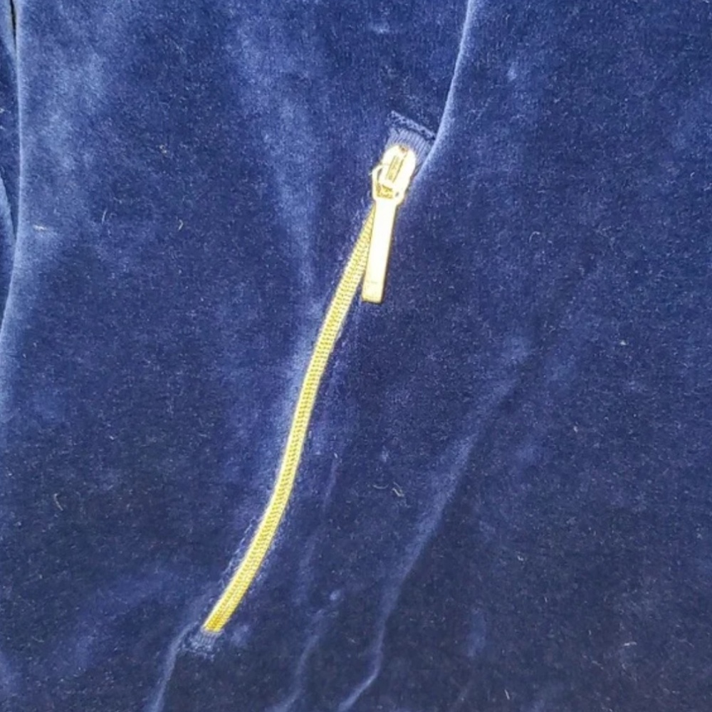 NWOT Quality Lauren Ralph Lauren ROYAL BLUE SOFT & STRETCH Velvety Hoodie Size L - Picture 7 of 8